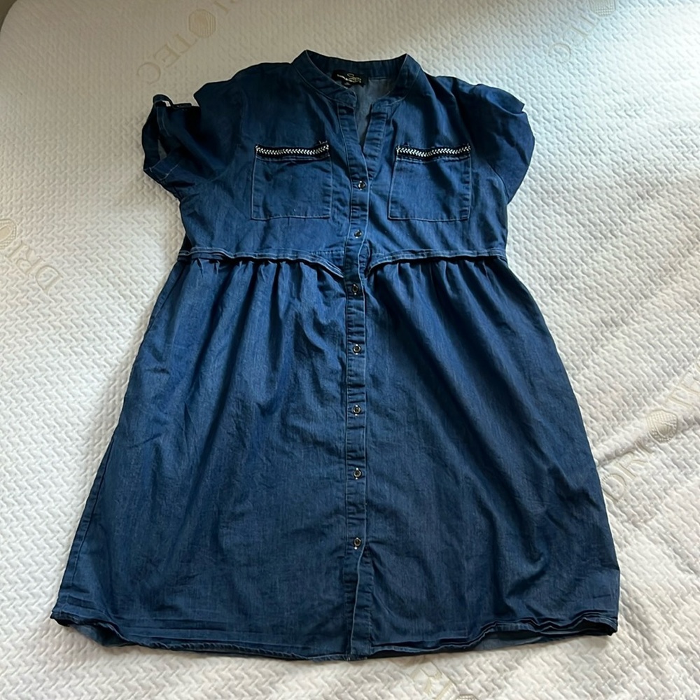 Buttoned Jean Dress